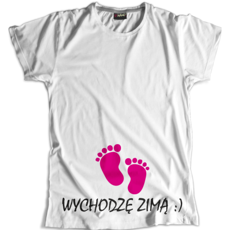 Koszulka Ciążowa Wychodzę ZIMĄ :)